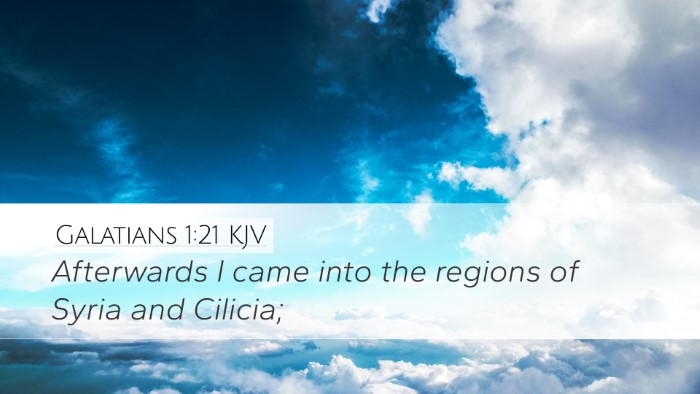 Galatians 1:21 KJV Bible Verse Image