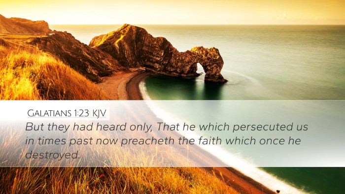 Galatians 1:23 KJV Bible Verse Image