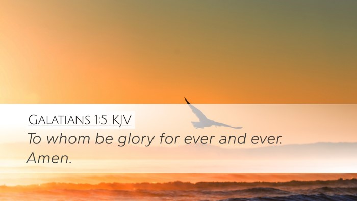 Galatians 1:5 KJV Desktop Wallpaper - To whom be glory for ever and ever. - Desktop Bible Verse Wallpaper