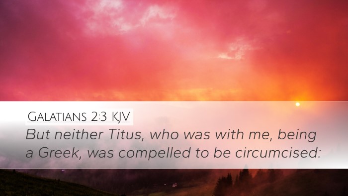 Galatians 2:3 KJV Bible Verse Image