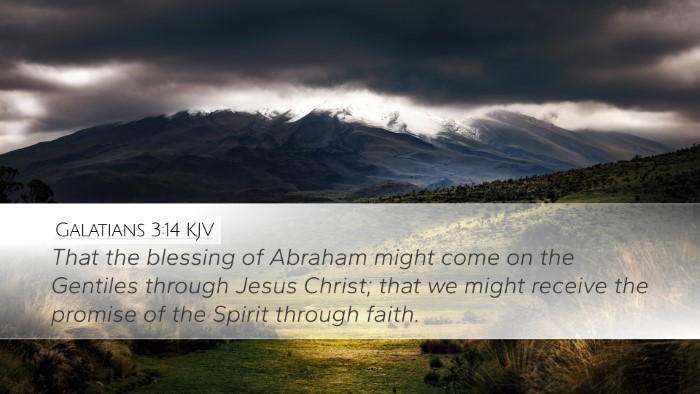 Galatians 3:14 KJV Bible Verse Image