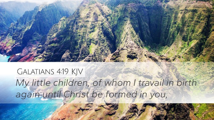 Galatians 4:19 KJV Bible Verse Image