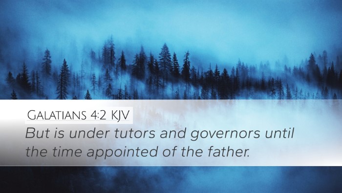 Galatians 4:2 KJV Bible Verse Image