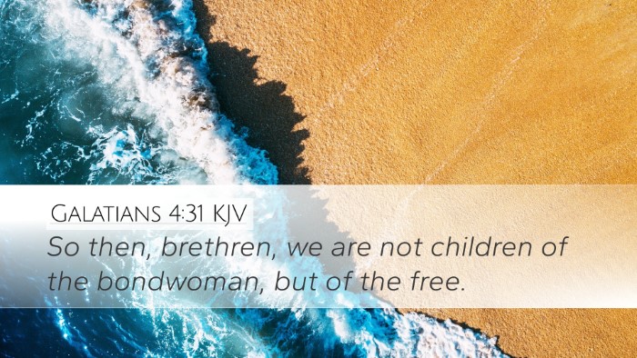 Galatians 4:31 KJV Bible Verse Image