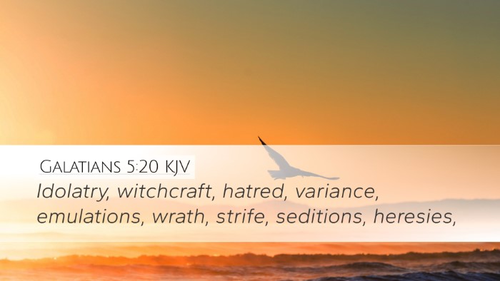 Galatians 5:20 KJV Bible Verse Image