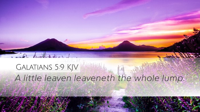 Galatians 5:9 KJV Bible Verse Image