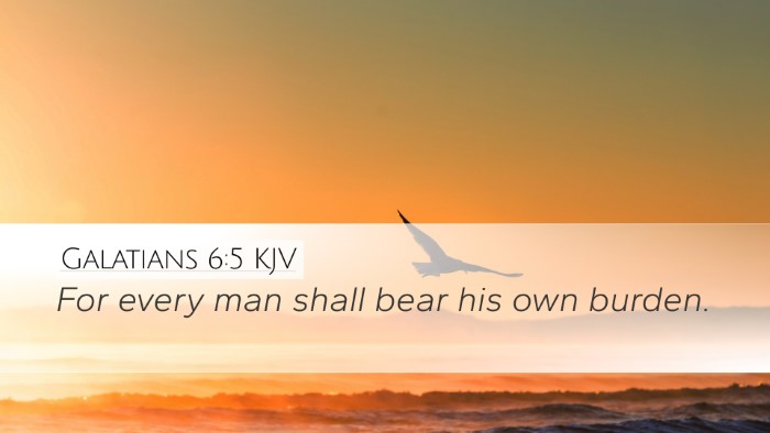 Galatians 6:5 KJV Bible Verse Image