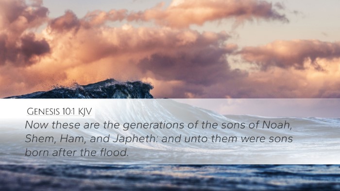 Genesis 10:1 KJV Bible Verse Image