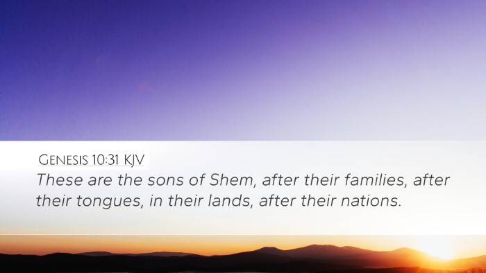 Genesis 10:31 KJV Bible Verse Image