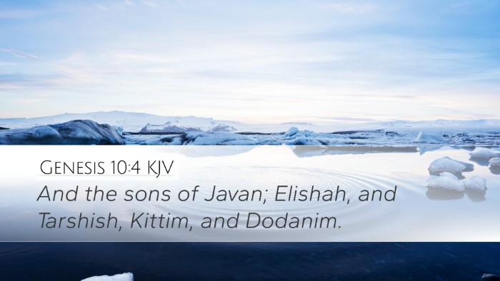 Genesis 10:4 KJV Bible Verse Image