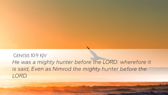 Genesis 10:9 KJV Bible Verse Image