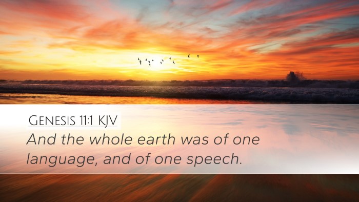 Genesis 11:1 KJV Bible Verse Image