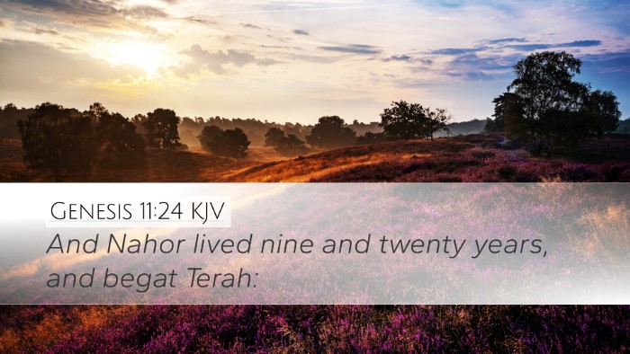 Genesis 11:24 KJV Desktop Wallpaper - And Nahor lived nine and twenty years, and begat - Desktop Bible Verse Wallpaper