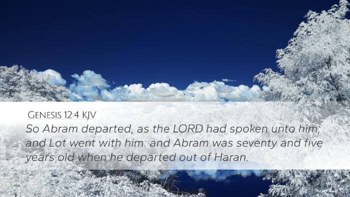 Genesis 12:4 KJV Bible Verse Image
