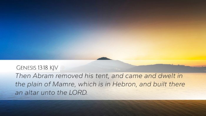 Genesis 13:18 KJV Bible Verse Image