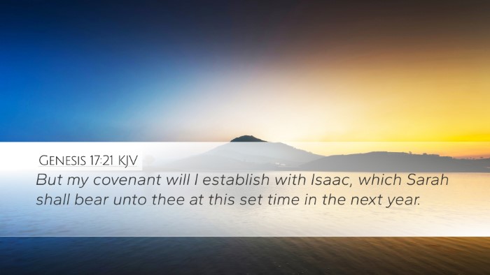 Genesis 17:21 KJV Desktop Wallpaper - But my covenant will I establish with Isaac, - Desktop Bible Verse Wallpaper