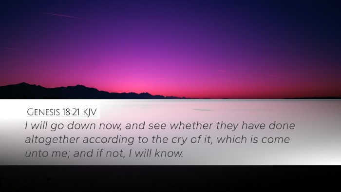 Genesis 18:21 KJV Desktop Wallpaper - I will go down now, and see whether they have - Desktop Bible Verse Wallpaper