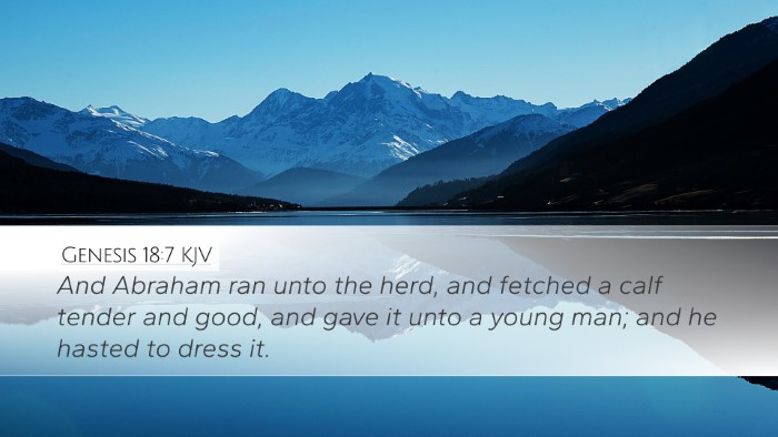 Genesis 18:7 KJV Bible Verse Image