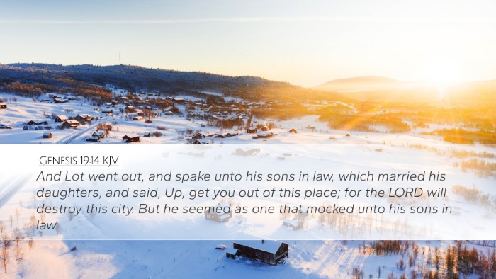 Genesis 19:14 KJV Bible Verse Image
