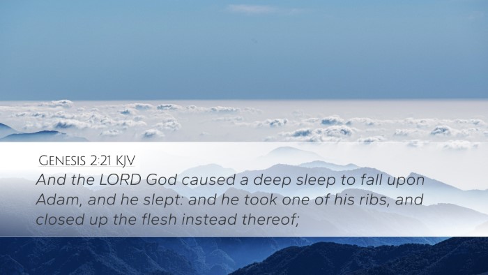 Genesis 2:21 KJV Bible Verse Image