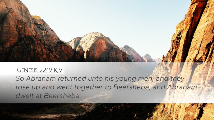 Genesis 22:19 KJV Bible Verse Image