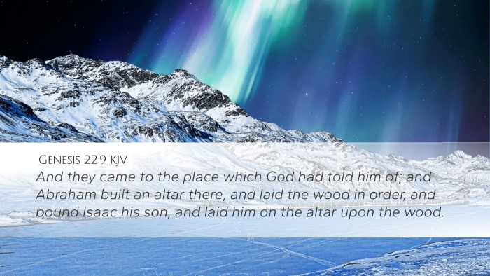 Genesis 22:9 KJV Bible Verse Image