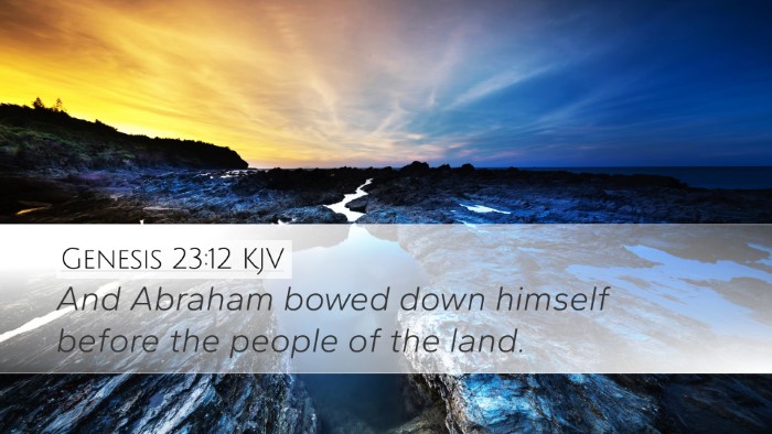 Genesis 23:12 KJV Desktop Wallpaper - And Abraham bowed down himself before the people - Desktop Bible Verse Wallpaper