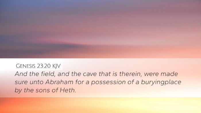 Genesis 23:20 KJV Bible Verse Image