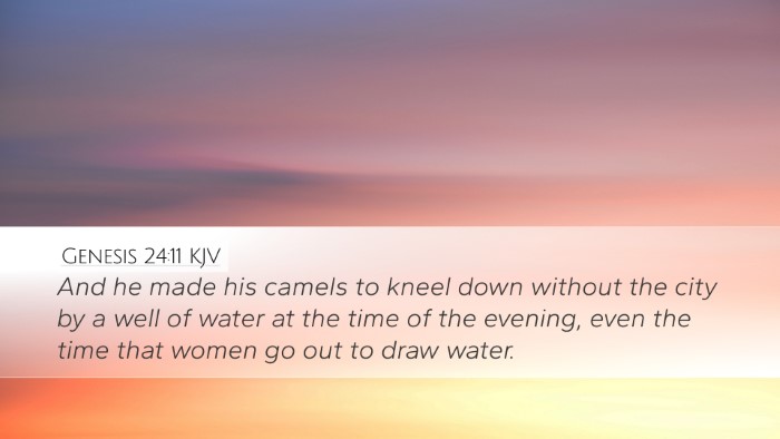 Genesis 24:11 KJV Bible Verse Image