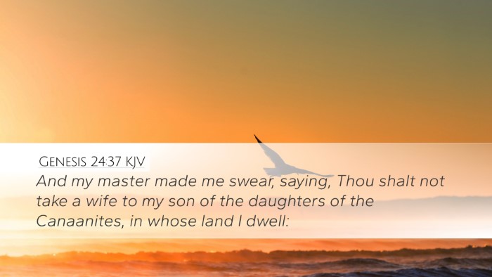 Genesis 24:37 KJV Bible Verse Image