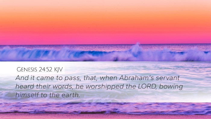 Genesis 24:52 KJV Bible Verse Image