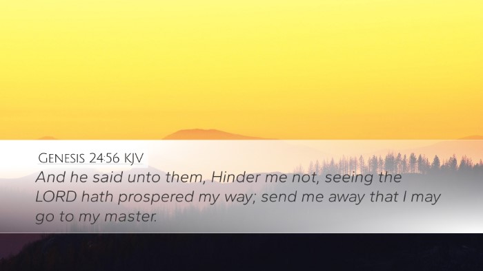 Genesis 24:56 KJV Bible Verse Image