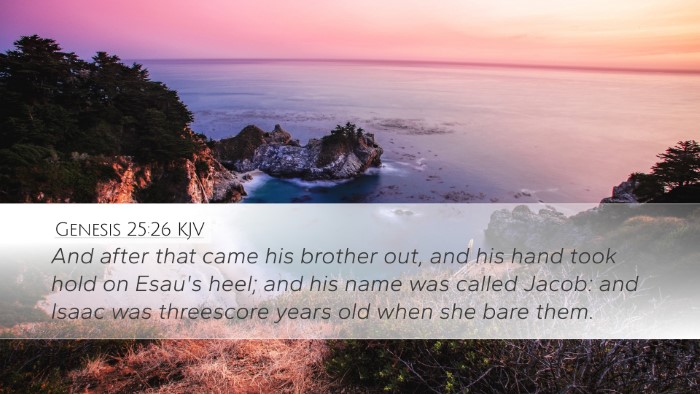 Genesis 25:26 KJV Bible Verse Image