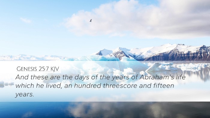 Genesis 25:7 KJV Bible Verse Image