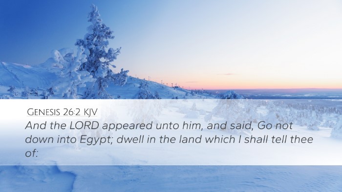 Genesis 26:2 KJV Bible Verse Image
