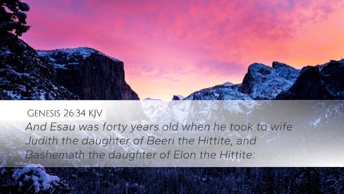 Genesis 26:34 KJV Bible Verse Image