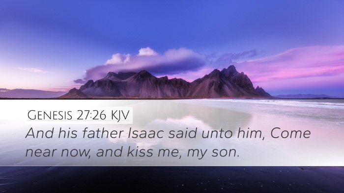 Genesis 27:26 KJV Bible Verse Image