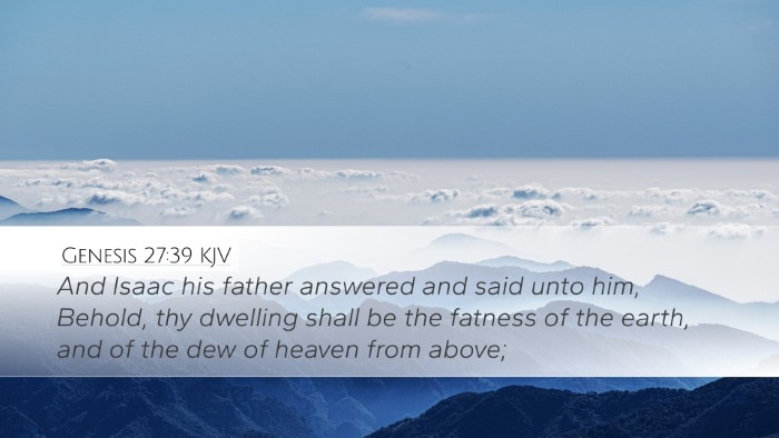 Genesis 27:39 KJV Bible Verse Image