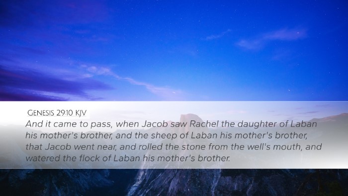 Genesis 29:10 KJV Desktop Wallpaper - And it came to pass, when Jacob saw Rachel the - Desktop Bible Verse Wallpaper