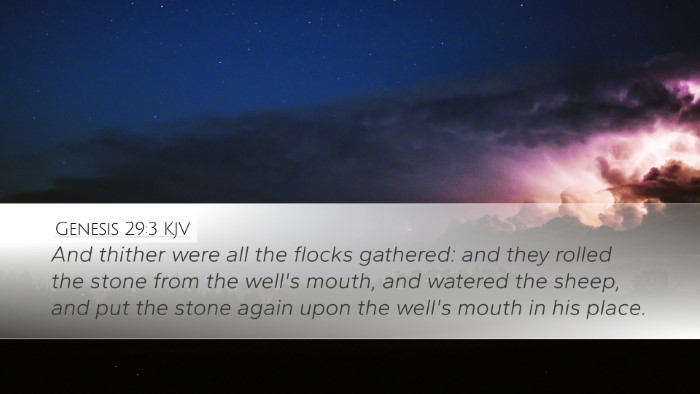 Genesis 29:3 KJV Bible Verse Image