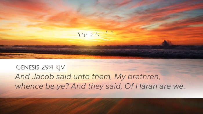 Genesis 29:4 KJV Bible Verse Image