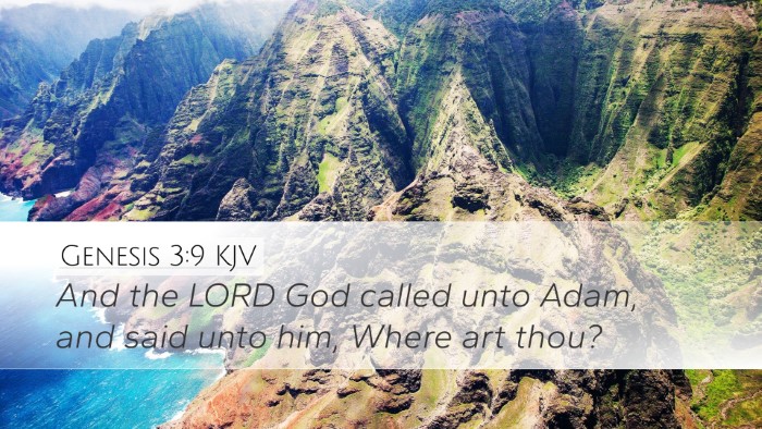 Genesis 3:9 KJV Bible Verse Image