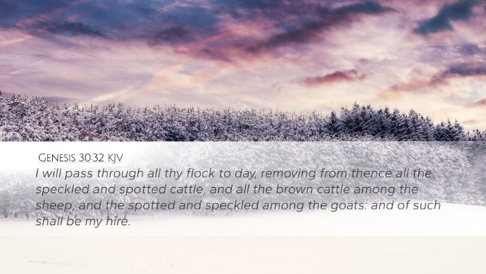 Genesis 30:32 KJV Desktop Wallpaper - I will pass through all thy flock to day, - Desktop Bible Verse Wallpaper