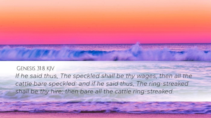 Genesis 31:8 KJV Bible Verse Image