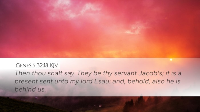 Genesis 32:18 KJV Bible Verse Image