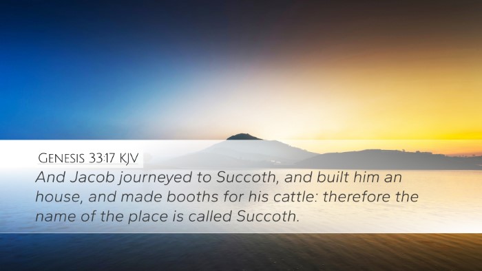 Genesis 33:17 KJV Bible Verse Image
