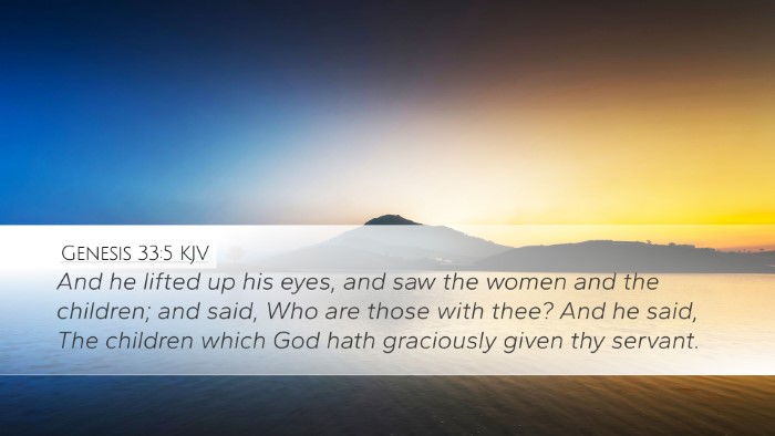 Genesis 33:5 KJV Bible Verse Image