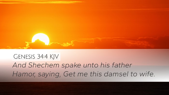 Genesis 34:4 KJV Desktop Wallpaper - And Shechem spake unto his father Hamor, saying, - Desktop Bible Verse Wallpaper