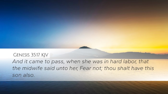 Genesis 35:17 KJV Bible Verse Image