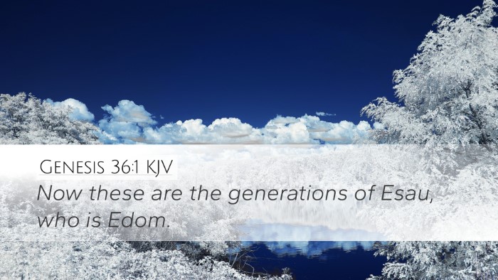 Genesis 36:1 KJV Desktop Wallpaper - Now these are the generations of Esau, who is - Desktop Bible Verse Wallpaper